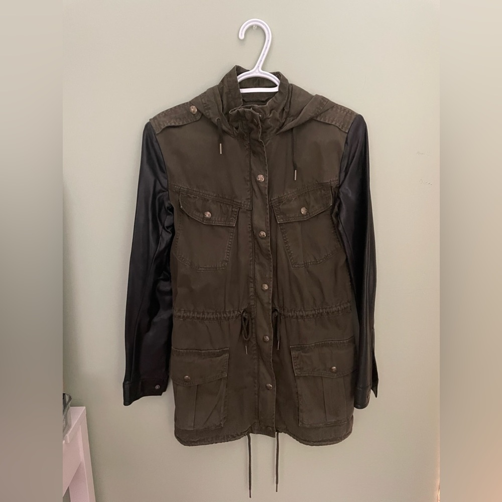 Talula Army Jacket | Artizia With Leather Sleeves